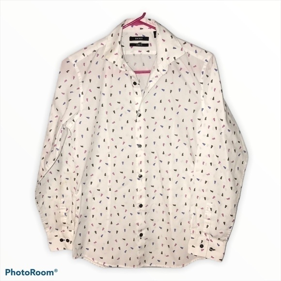 Dkny Skinny Fit Button Down Shirt. 18 ladies - Picture 1 of 8